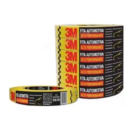 6 Fita Crepe Automotiva Alta Performance 3m Automotiva Amarela 18mmx40m