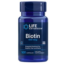 Biotina, 600mcg, 100 cápsulas, Life Extension
