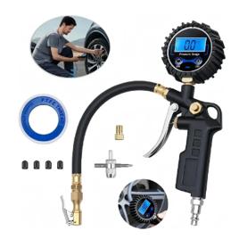 Calibrador De Pressão De Pneu Digital 250psi, Led Exibição