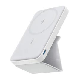 Carregador Portátil Indução 5000mah Power Bank Anker Magnético Branco