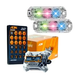 Central Strobo Rítmico Ajk Controle Ir 3° Geração 2 Faróis