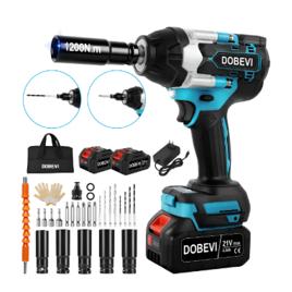 Chave De Impacto 3 Em 1 + 2 Bateria Sem Fio Dobevi 1200n.m