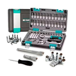 Conjunto De Soquete Sextavado Encaixe 1/4 De 57 Peças Stels