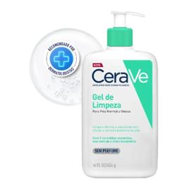 Gel de Limpeza Facial Peles Normais a Oleosas com Ácido Hialurônico CeraVe, 454g
