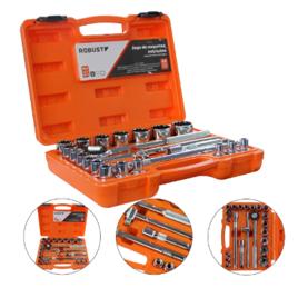 Jogo Soquetes Estriado Catraca 1/2 8 A 32mm Robust