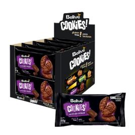 Kit 10 Cookies Double Chocolate Sem Glúten 80g Belive