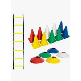 Kit Funcional Agilidade 10 Chapéus 10 Cones e Escada Para Treino Completo