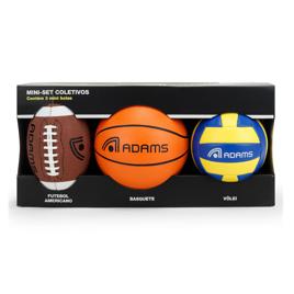 Kit Mini Bolas Esportivas Adams – Basquete, Futebol Americano E Vôlei