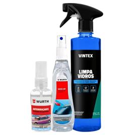 Limpa Vidros + Anti Embaçante + Cristalizador Automotivo