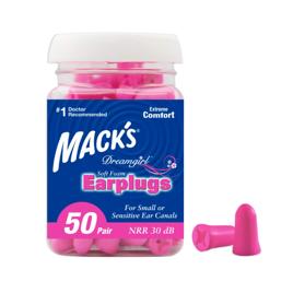 Mack's Tampões de ouvido Dreamgirl de espuma macia, 50 pares, rosa