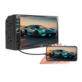 Multimidia 7 Pol Mp5 Espelhamento Bluetooth Usb Sd Com Controle Remoto