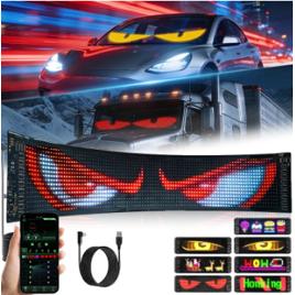 Tela Led Farol Luz Devil Eyes Lâmpada Olhos